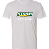 Sauk Rapids Rice Softball - White T-Shirt - Full Front