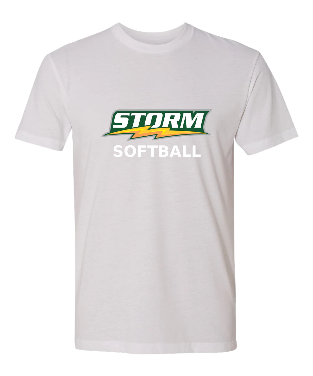 Sauk Rapids Rice Softball - White T-Shirt - Full Front