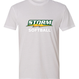 Sauk Rapids Rice Softball - White T-Shirt - Full Front