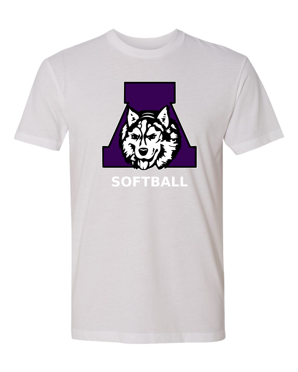 Albany Softball - White T-Shirt - Full Front