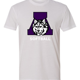 Albany Softball - White T-Shirt - Full Front
