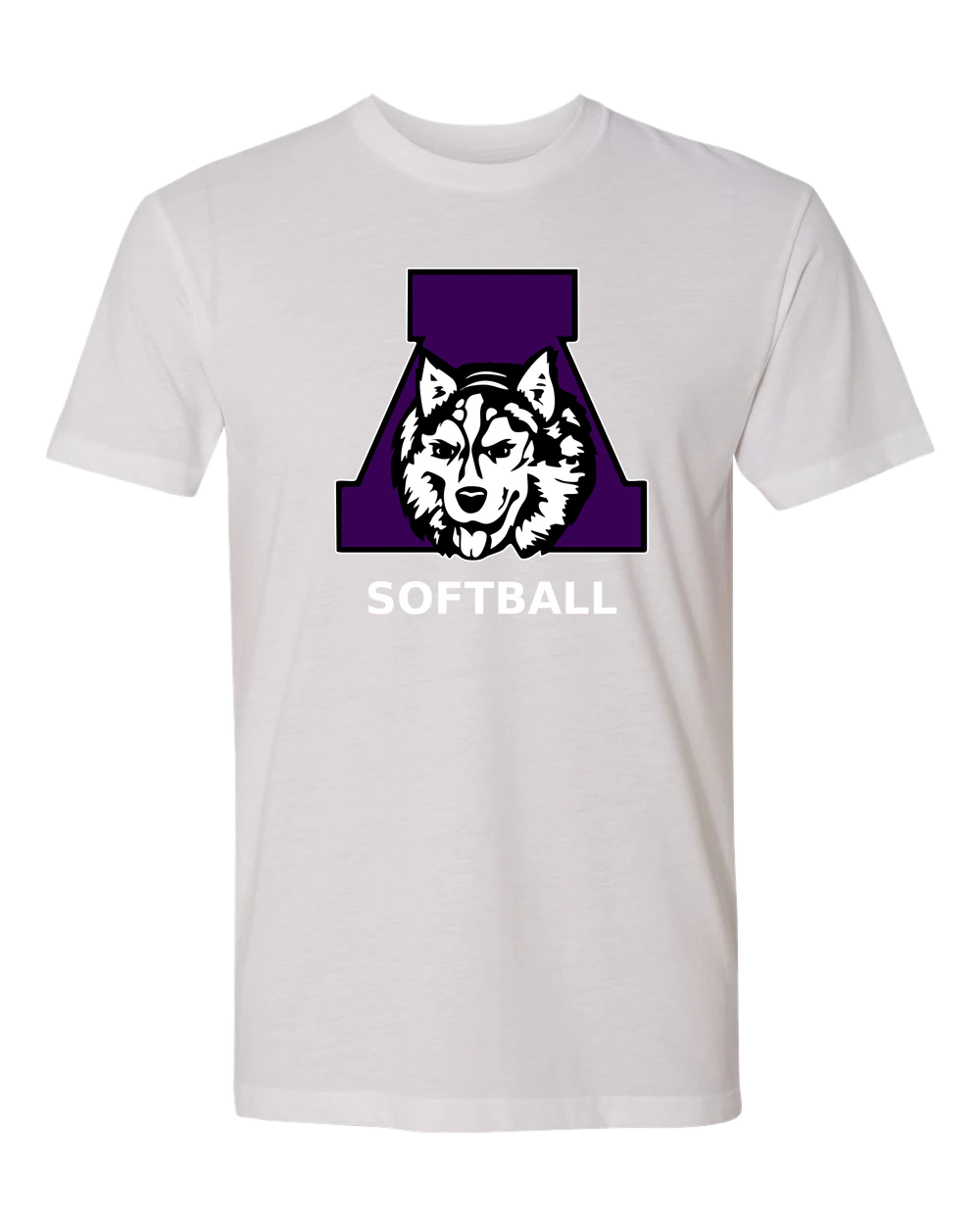Albany Softball - White T-Shirt - Full Front