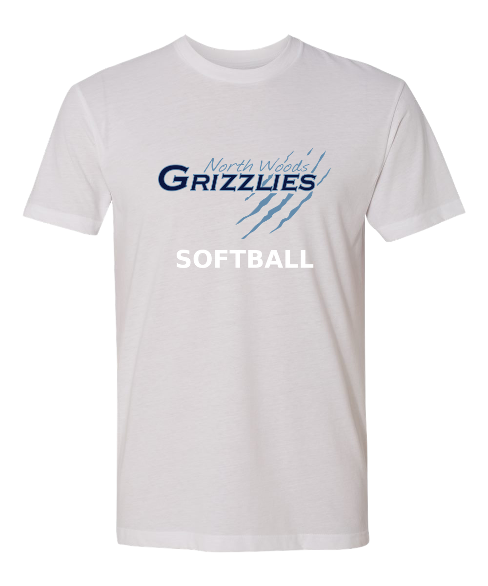 North Woods Softball - White T-Shirt - Full Front