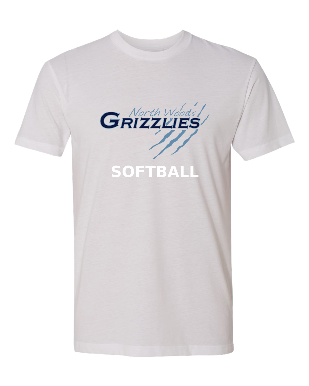 North Woods Softball - White T-Shirt - Full Front