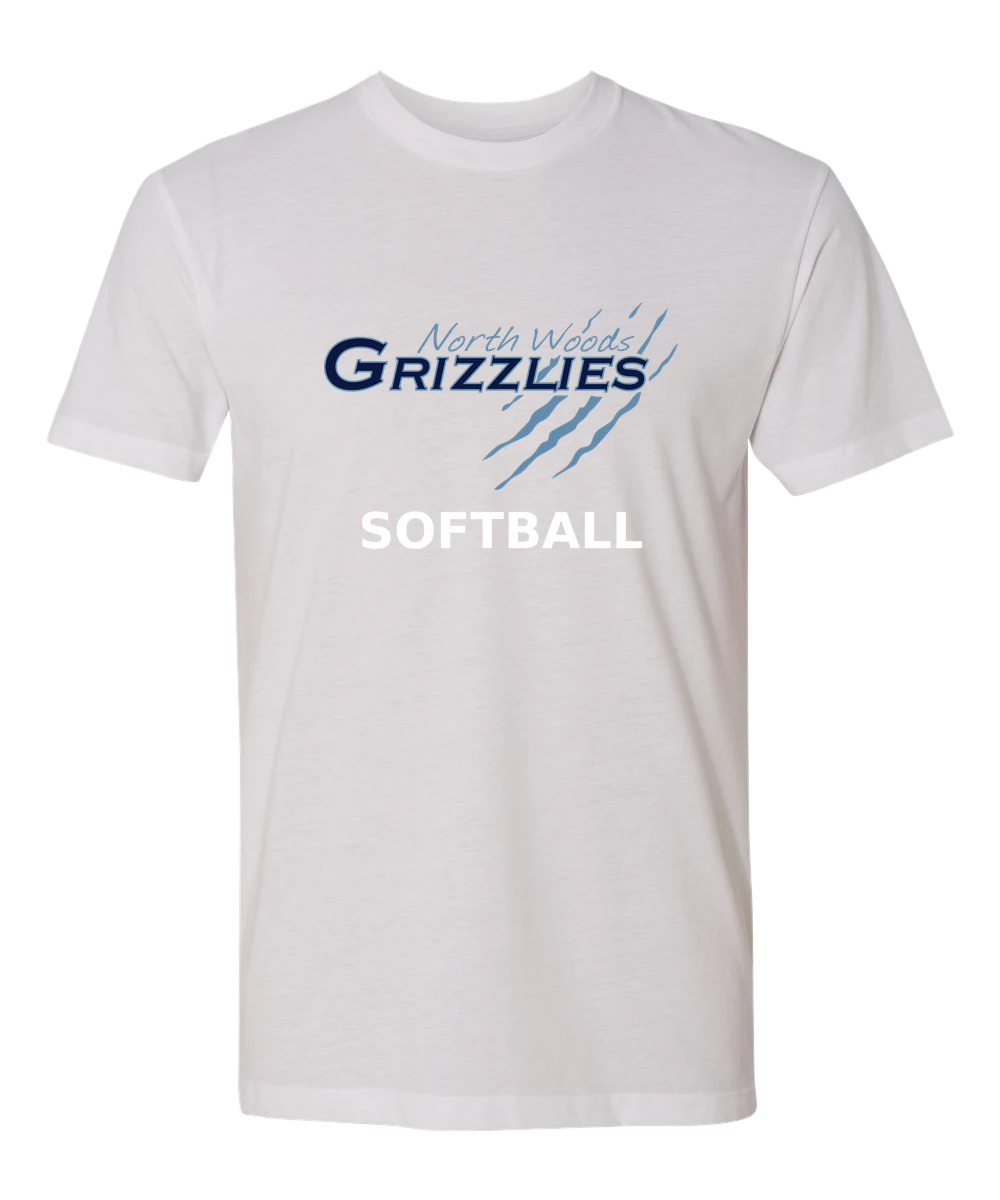 North Woods Softball - White T-Shirt - Full Front