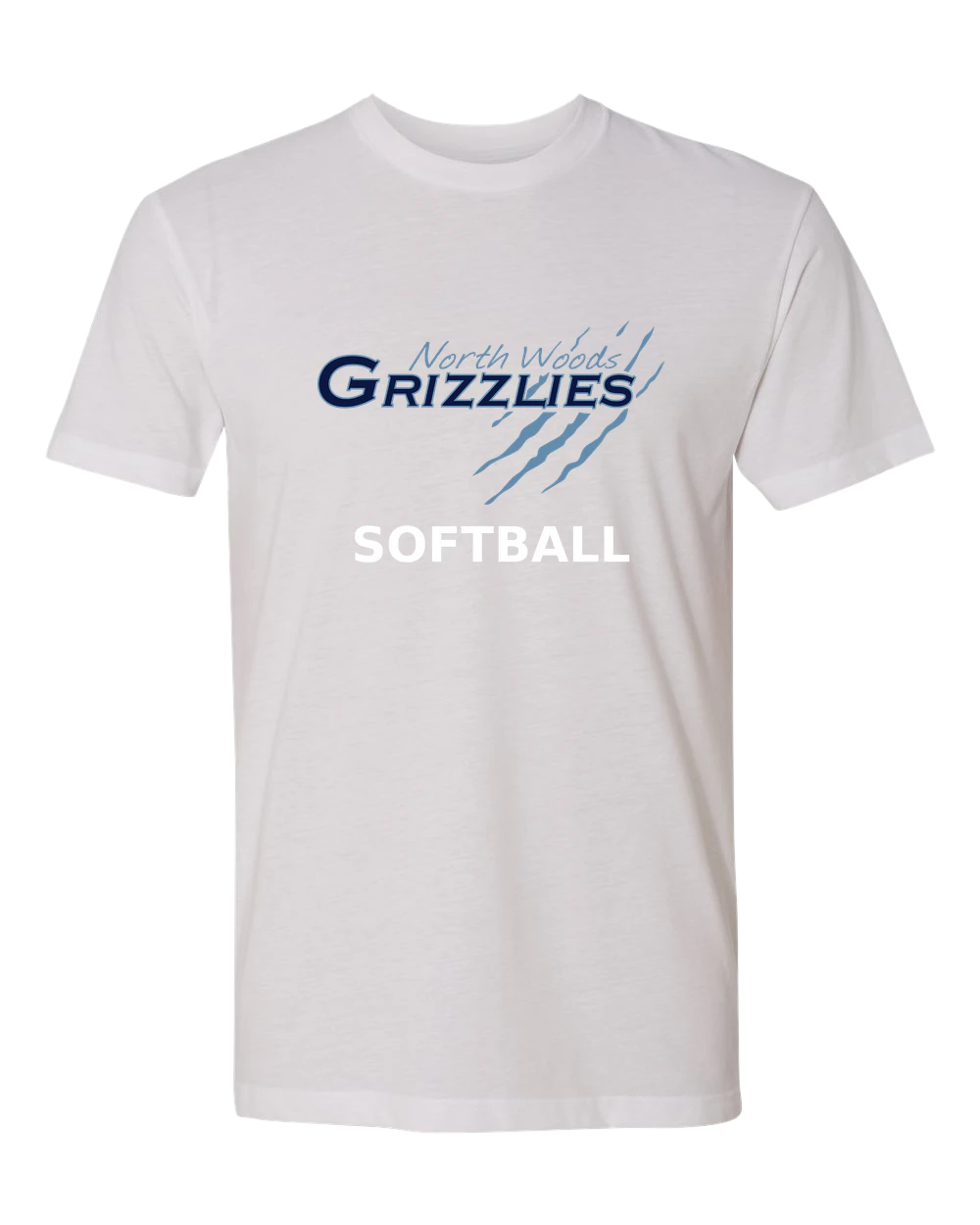 North Woods Softball - White T-Shirt - Full Front