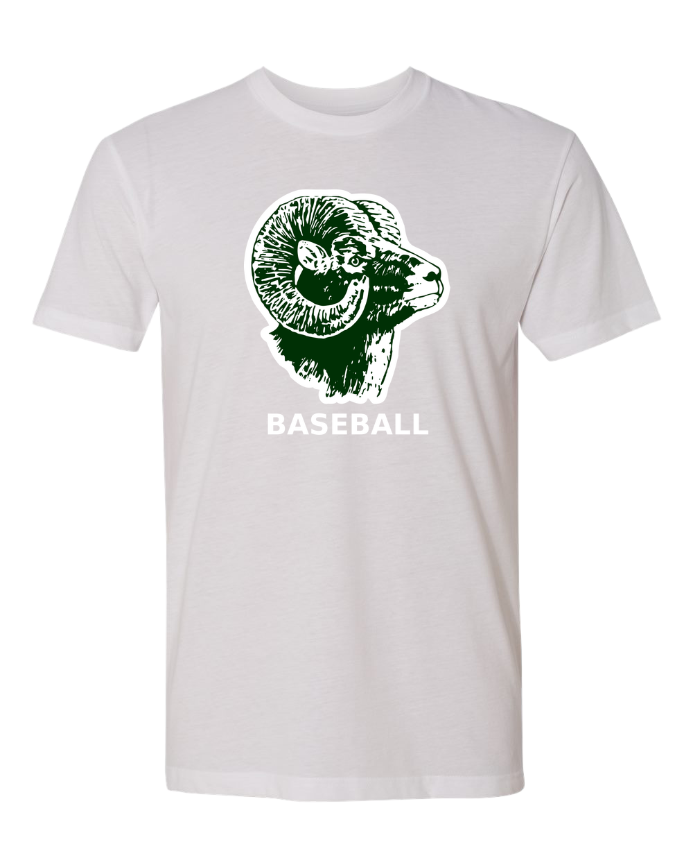 Roseau Baseball - White T-Shirt - Full Front