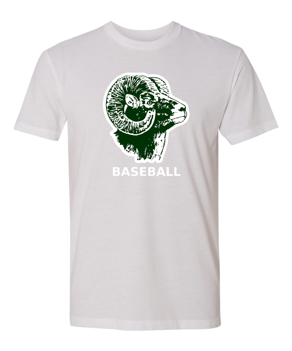 Roseau Baseball - White T-Shirt - Full Front