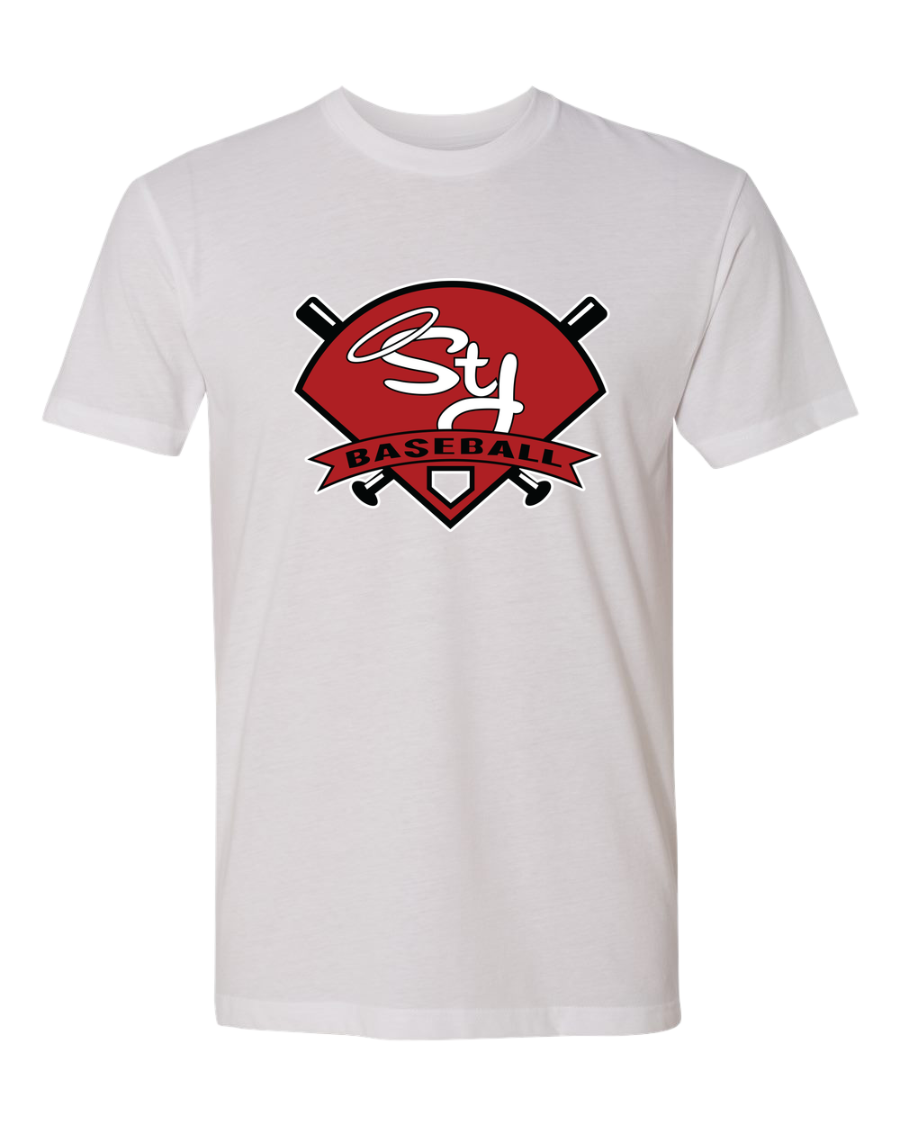 St. James Baseball - White T-Shirt - Full Front