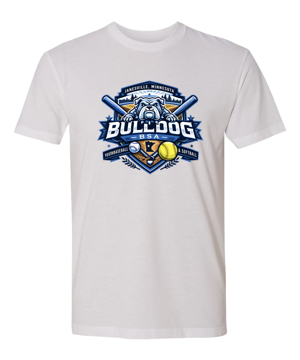 JWP Youth Baseball/Softball - White T-Shirt - Full Front
