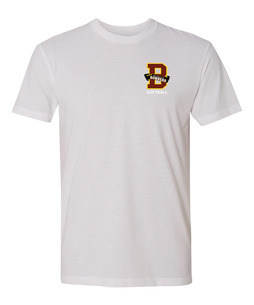 Barnum Softball - White T-Shirt - Left Chest