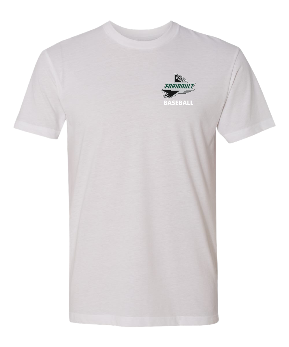 Faribault Baseball - White T-Shirt - Left Chest