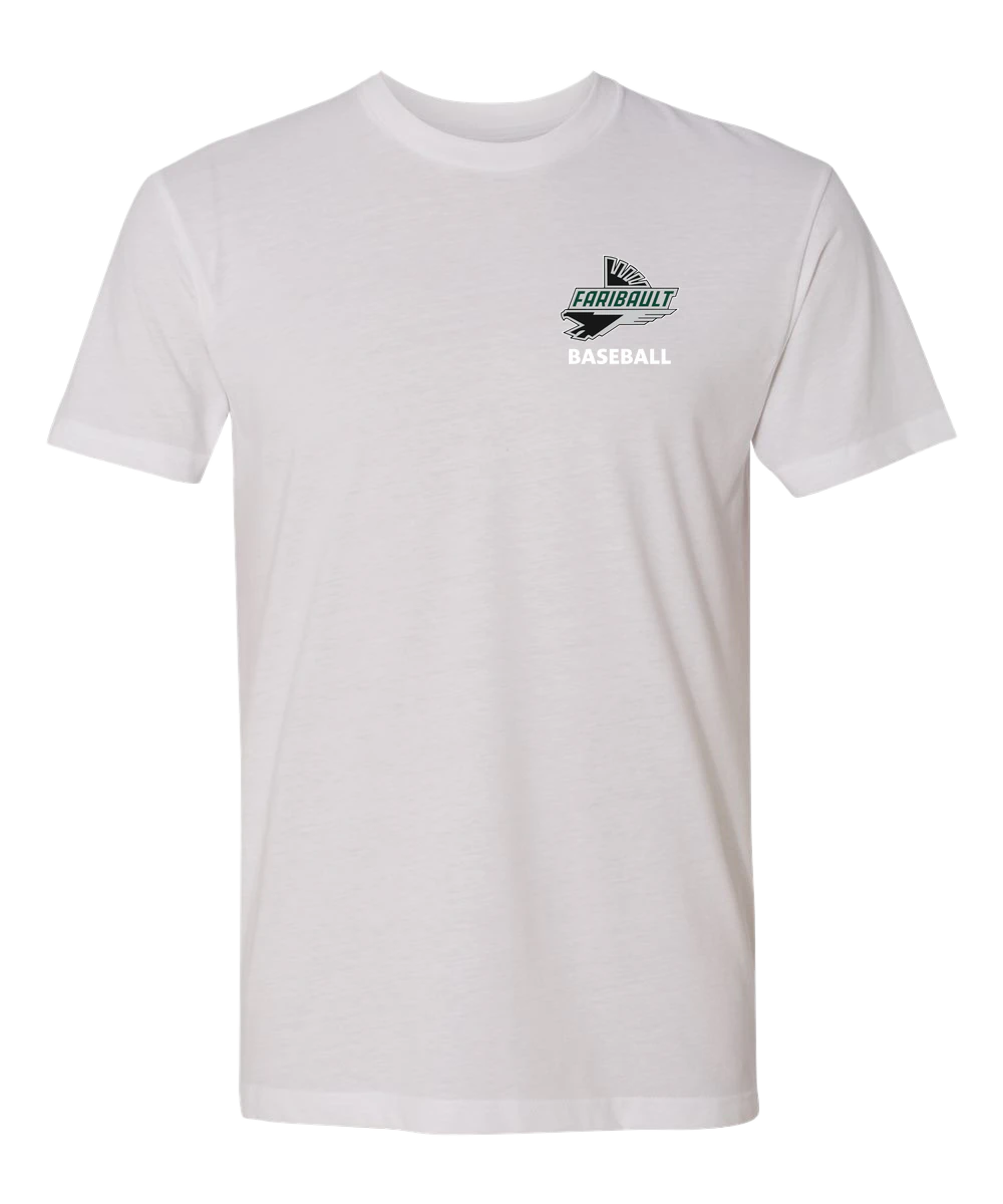 Faribault Baseball - White T-Shirt - Left Chest
