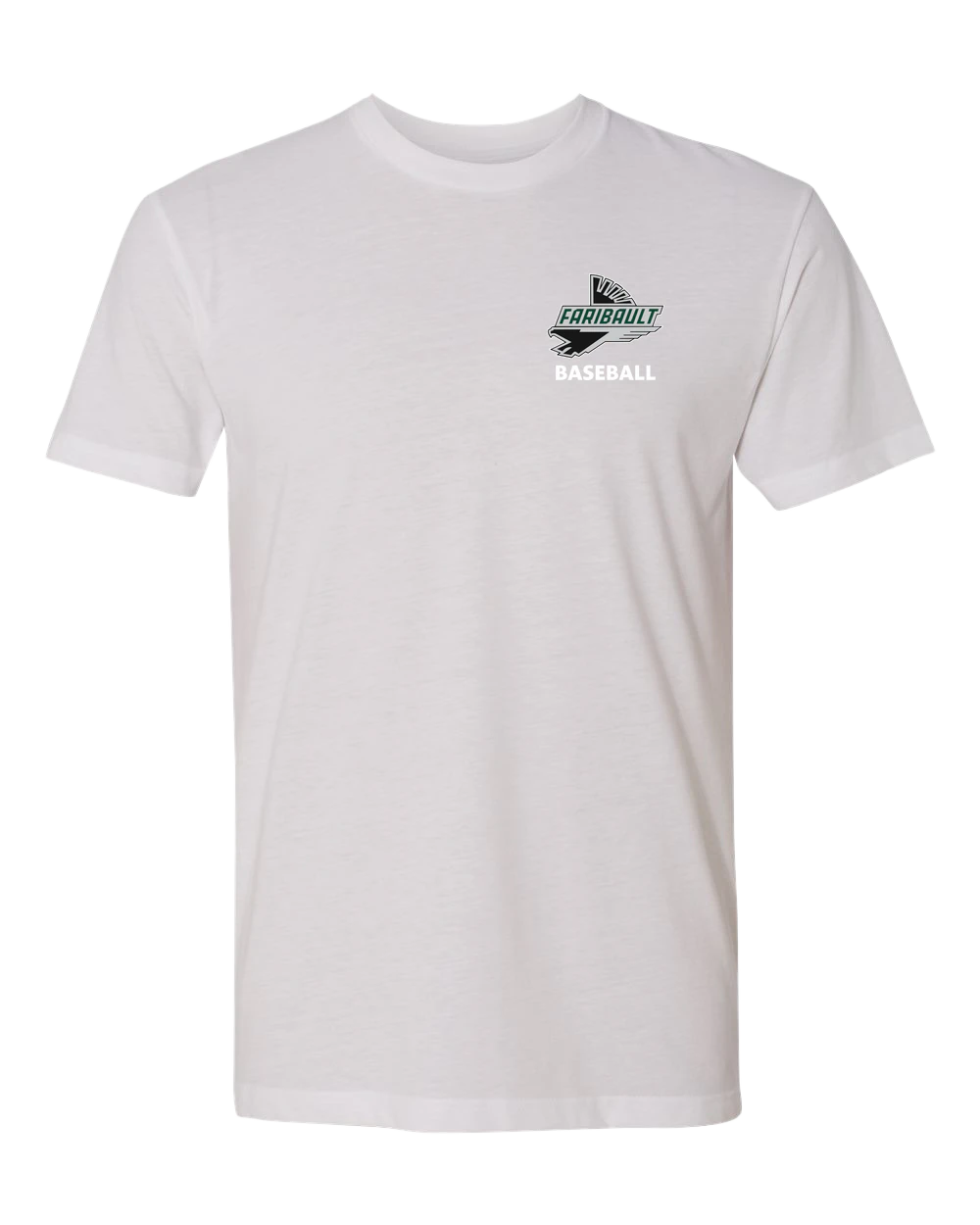 Faribault Baseball - White T-Shirt - Left Chest