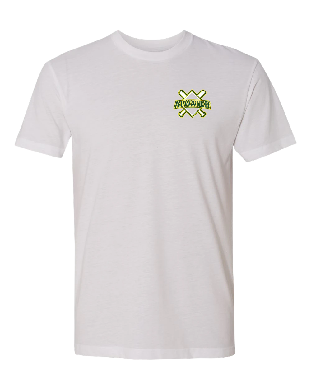 Atwater Baseball - White T-Shirt - Left Chest