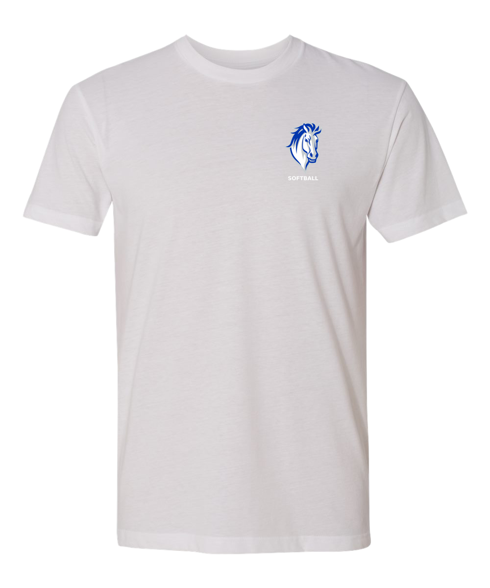 Mora Softball - White T-Shirt - Left Chest