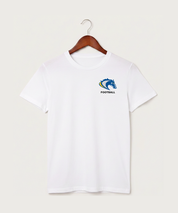 Riverside High School Football general - White T-Shirt - Left Chest