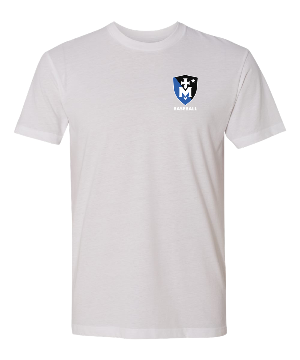 Stella Maris Academy Baseball - White T-Shirt - Left Chest