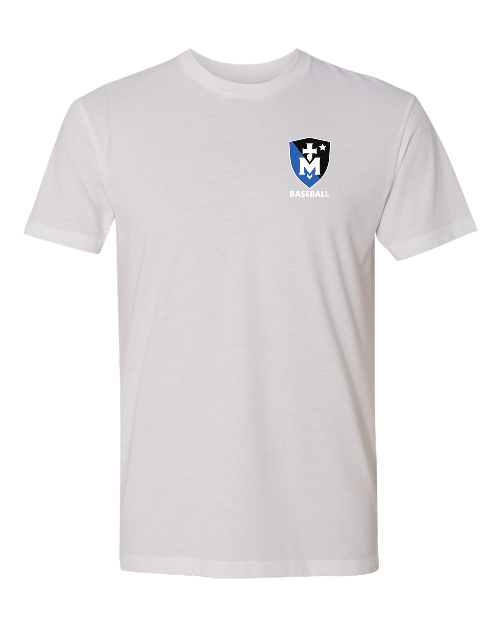 Stella Maris Academy Baseball - White T-Shirt - Left Chest