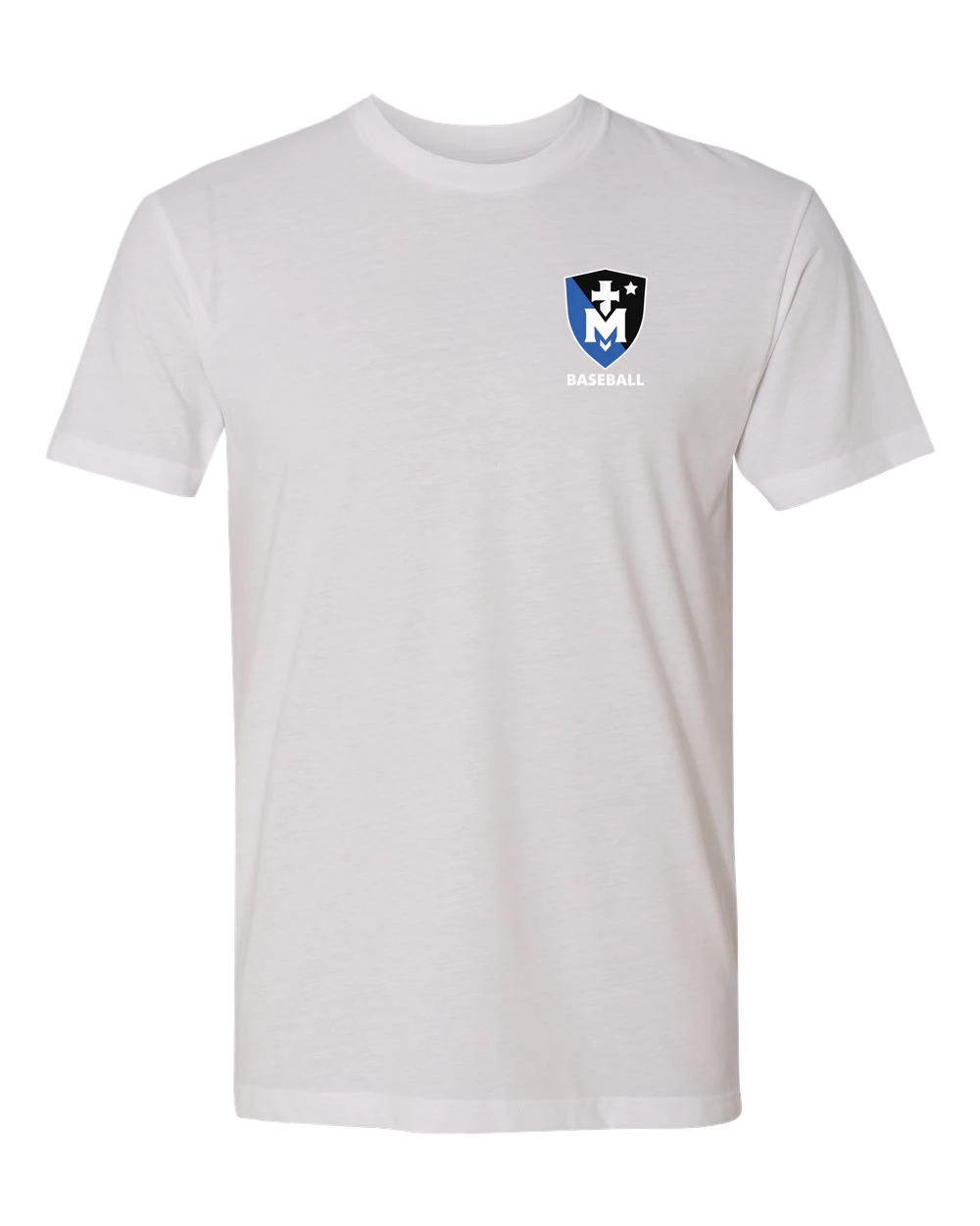 Stella Maris Academy Baseball - White T-Shirt - Left Chest