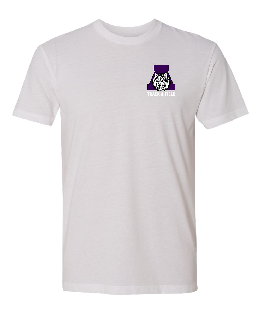 Albany Track & Field - White T-Shirt - Left Chest
