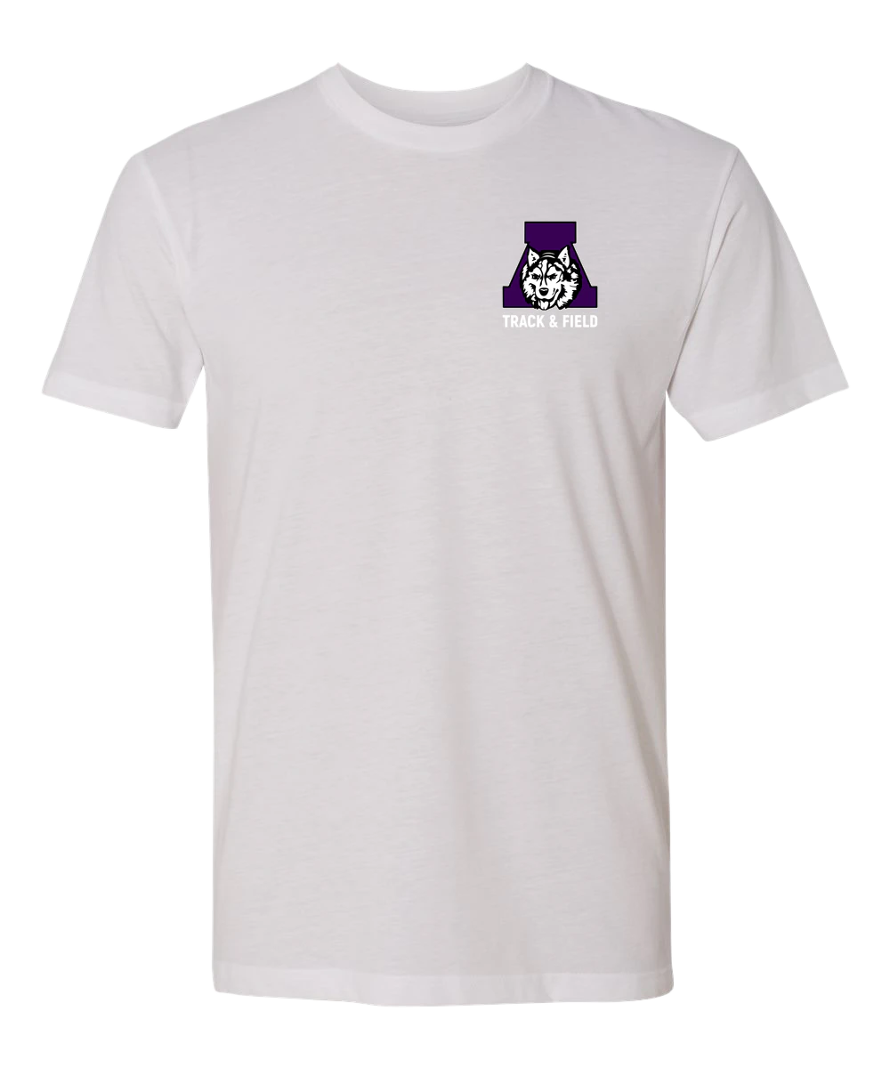 Albany Track & Field - White T-Shirt - Left Chest