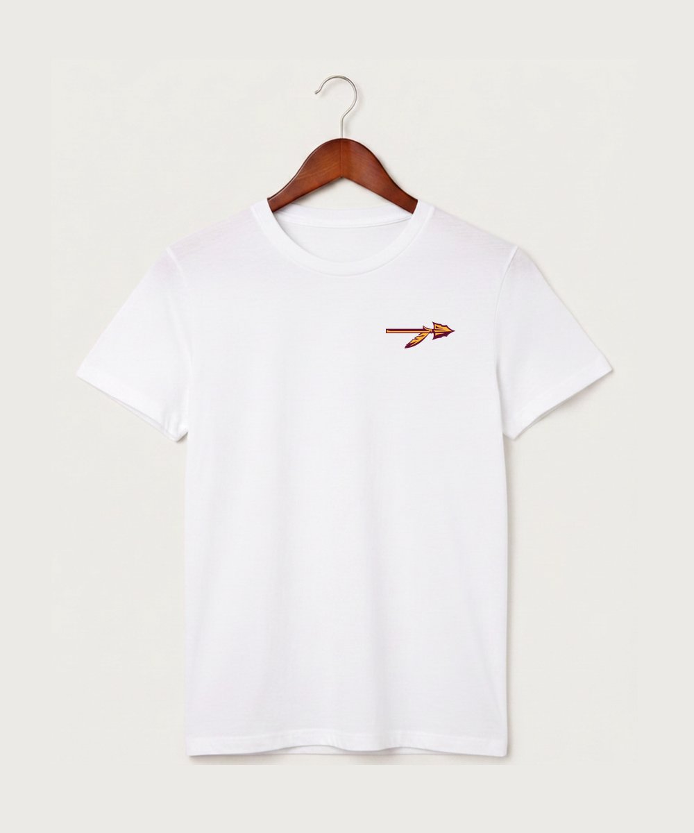 Stockton High School Football - White T-Shirt - Left Chest
