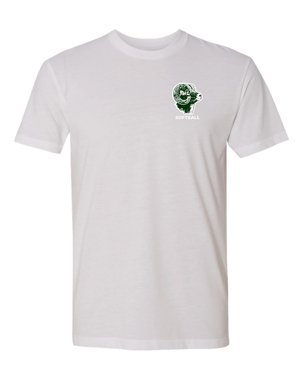Roseau Softball - White T-Shirt - Left Chest
