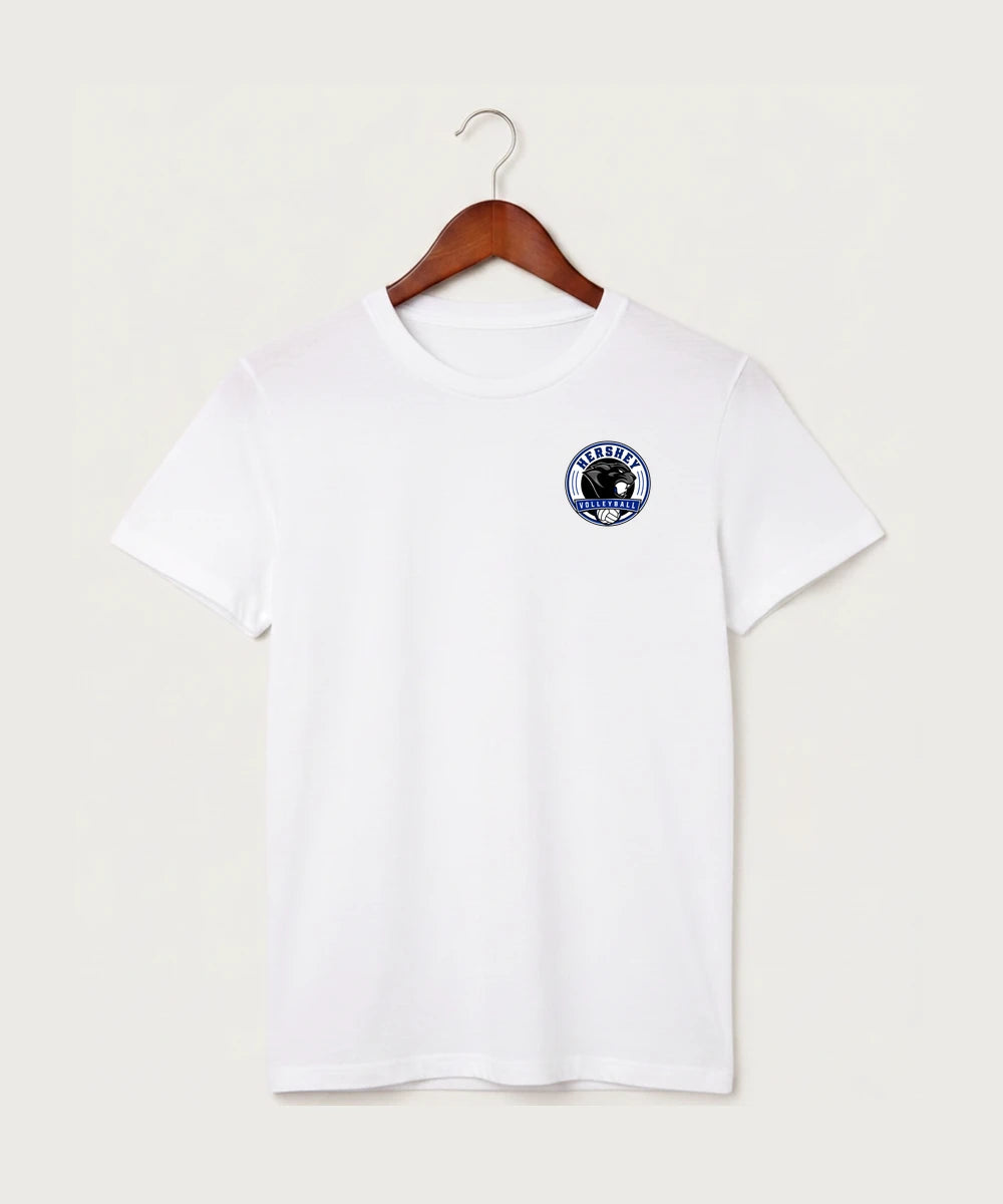 Hershey High School Volleyball Team Store - White T-Shirt - Left Chest