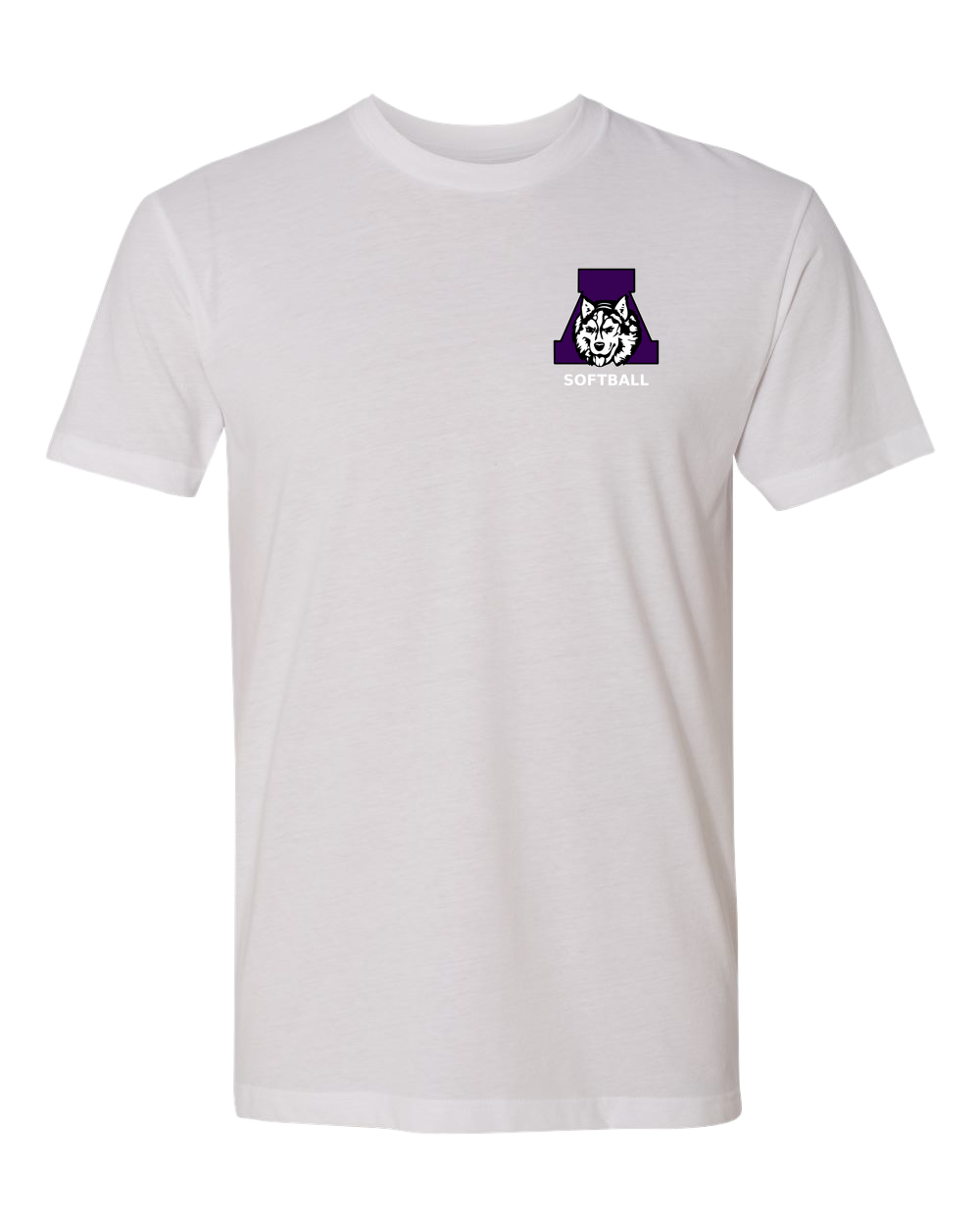 Albany Softball - White T-Shirt - Left Chest