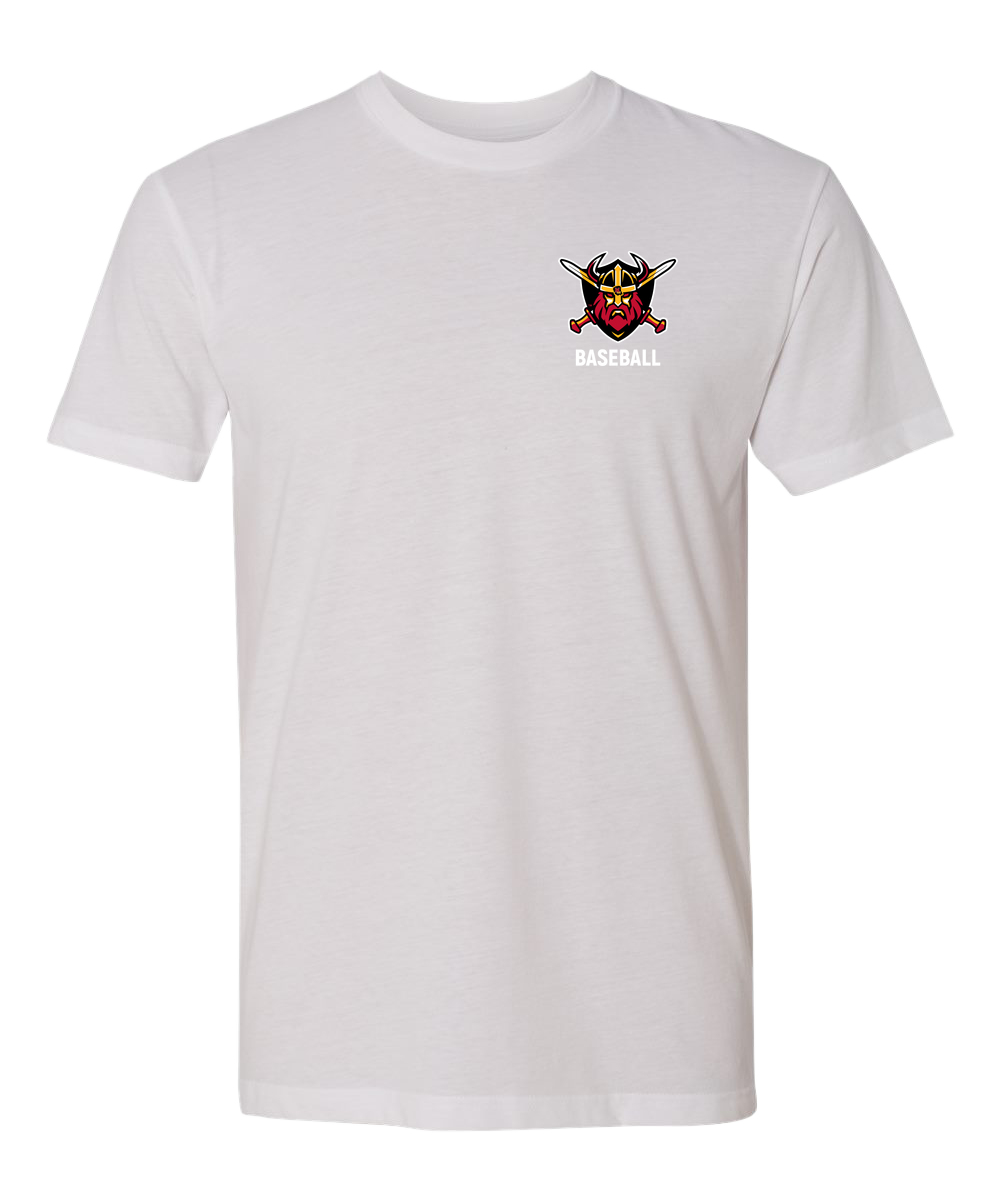 Mille Lacs Baseball - White T-Shirt - Left Chest