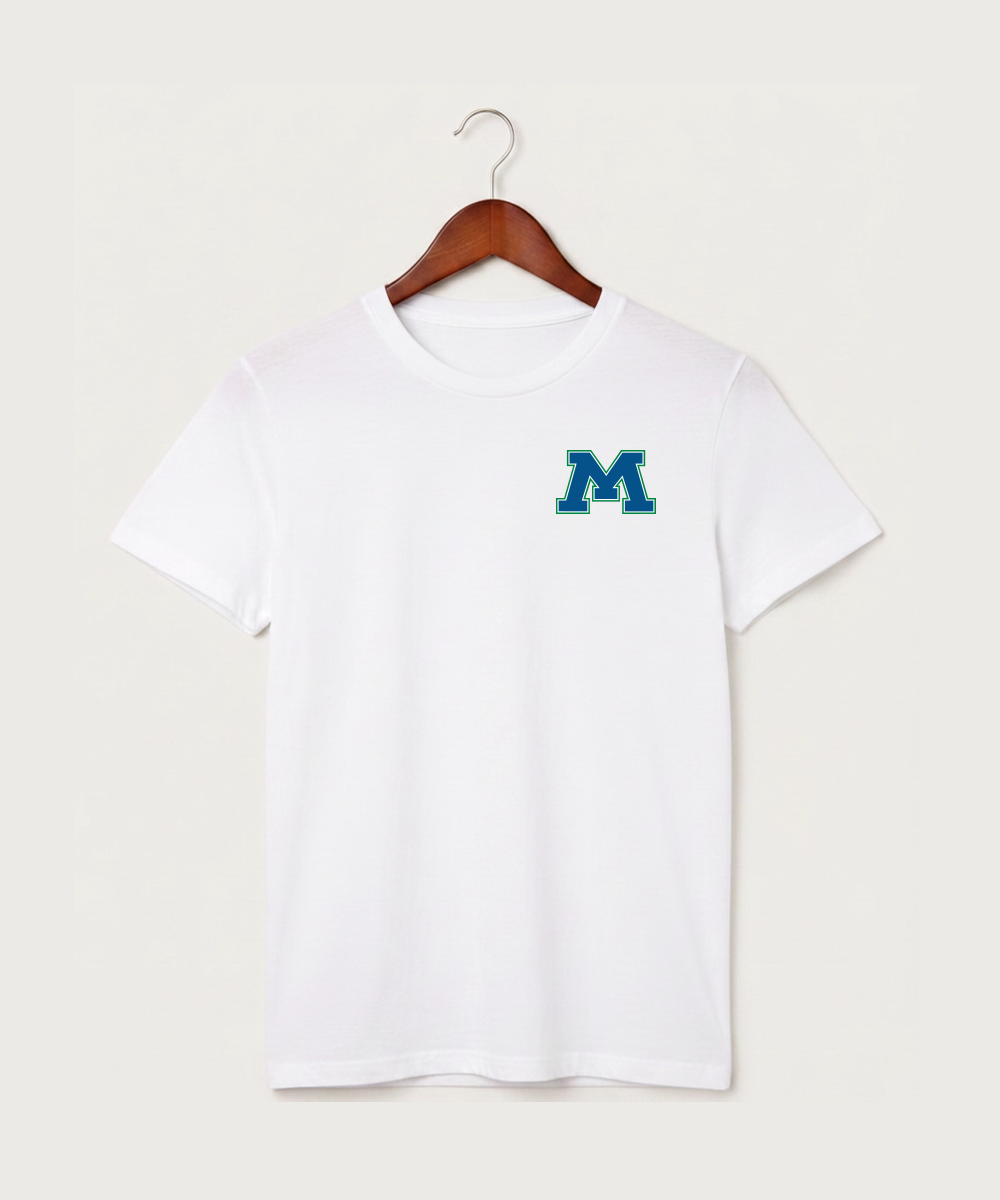 Minnewaska Area High School Football (Boys) - White T-Shirt - Left Chest