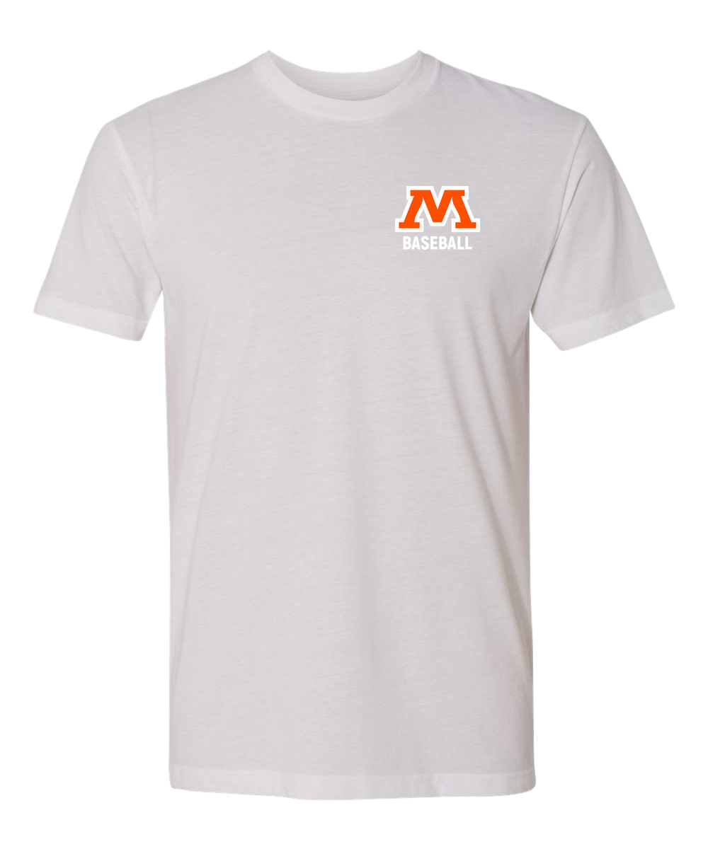 Moorhead Baseball - White T-Shirt - Left Chest