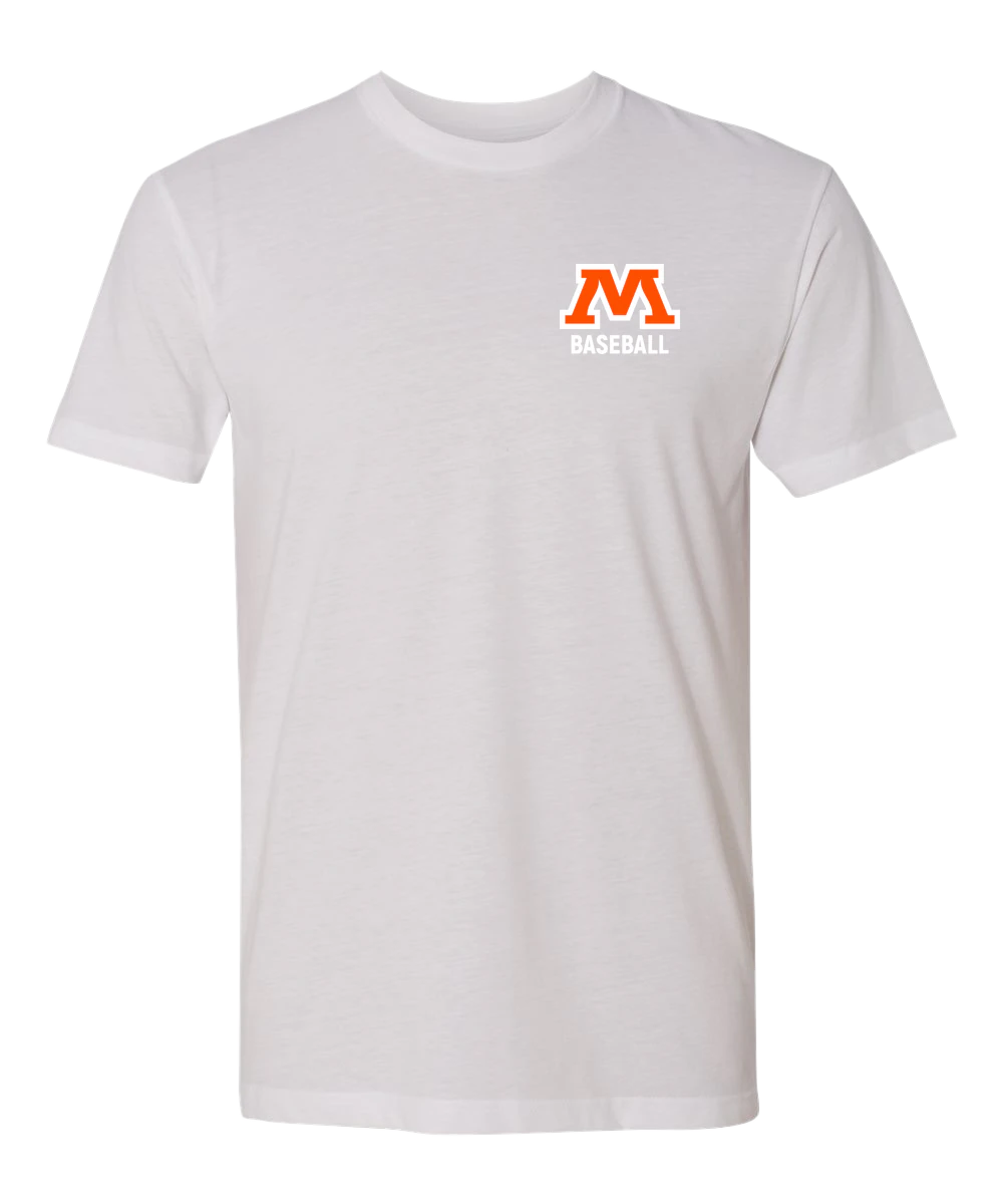 Moorhead Baseball - White T-Shirt - Left Chest