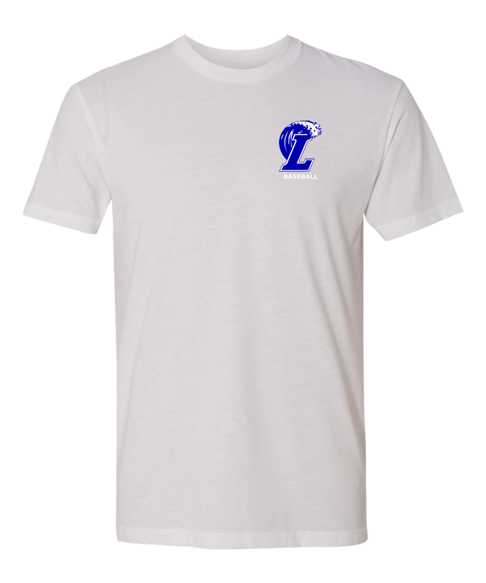 Lakeview Baseball - White T-Shirt - Left Chest