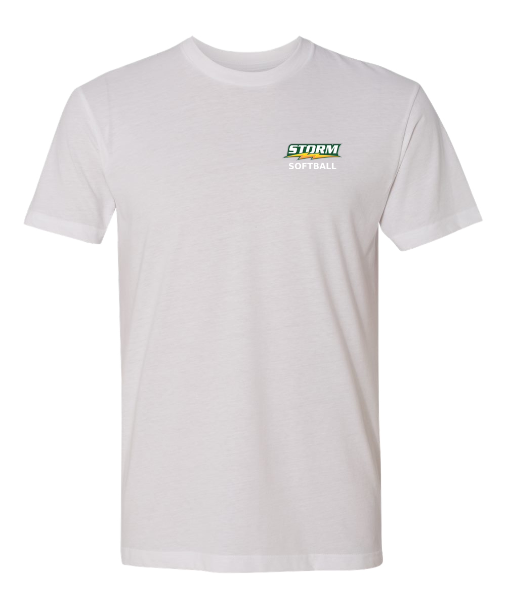 Sauk Rapids Rice Softball - White T-Shirt - Left Chest