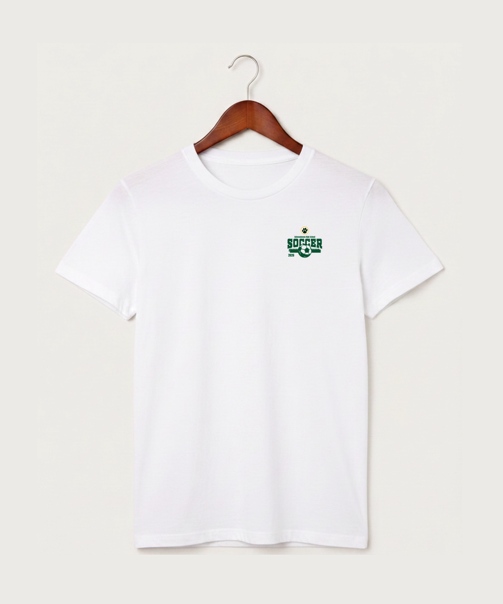 Ashwaubenon High School Soccer (Boys) - White T-Shirt - Left Chest