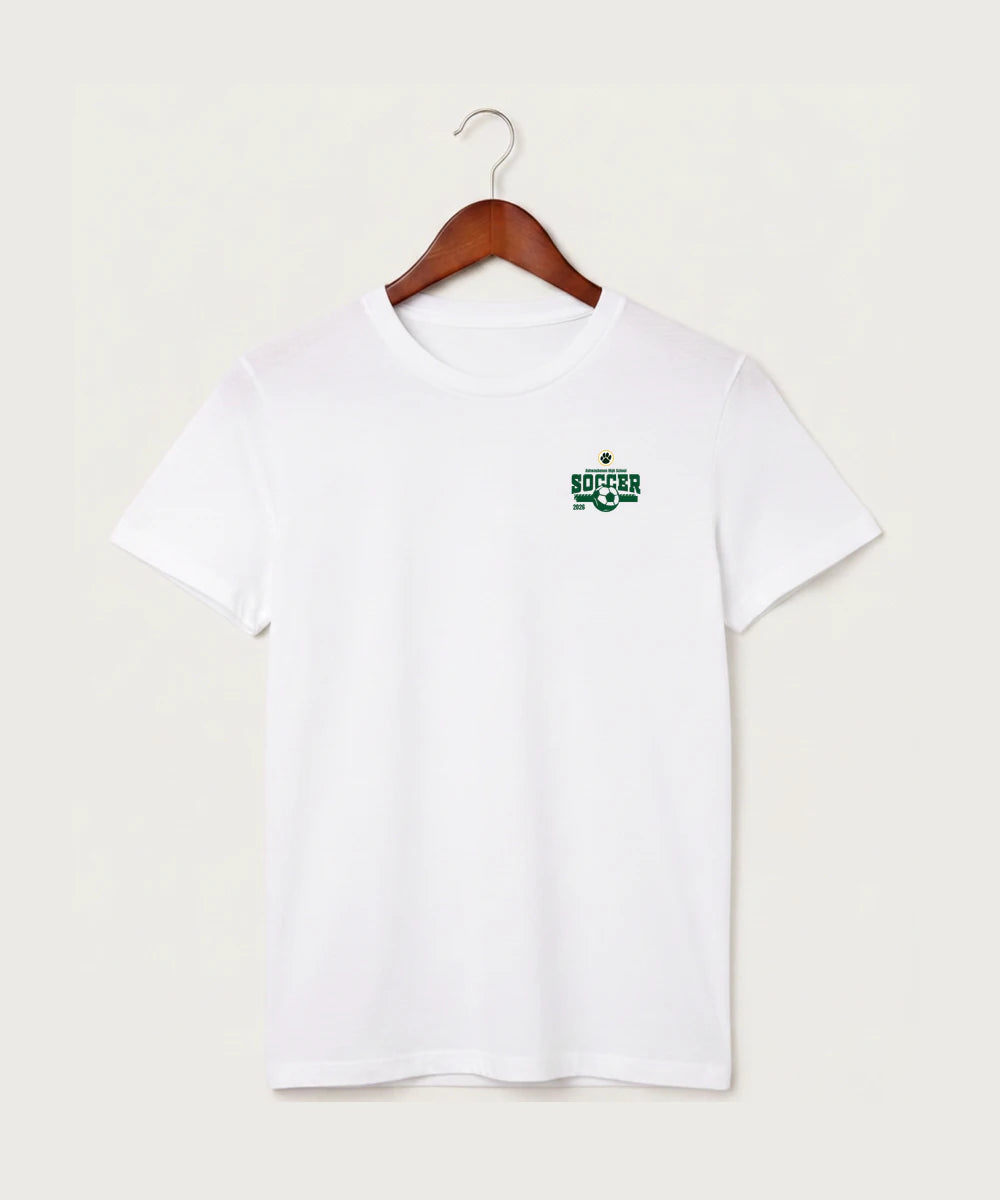 Ashwaubenon High School Soccer (Boys) - White T-Shirt - Left Chest
