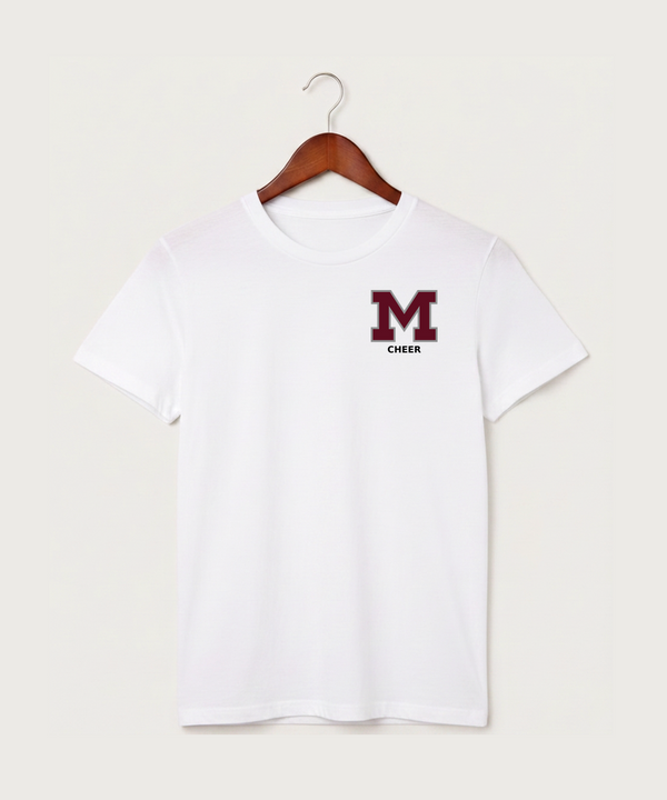 Moline Cheer general - White T-Shirt - Left Chest
