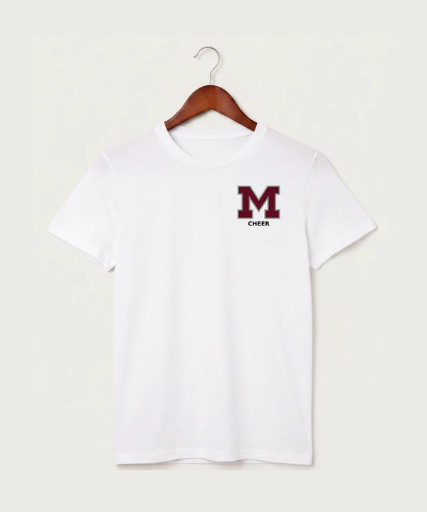 Moline Cheer general - White T-Shirt - Left Chest