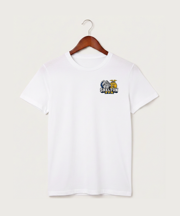 Shelton High School FFA general - White T-Shirt - Left Chest