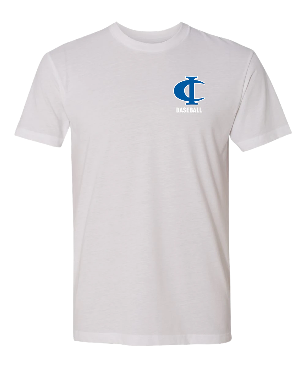 Cambridge Isanti Baseball - White T-Shirt - Left Chest