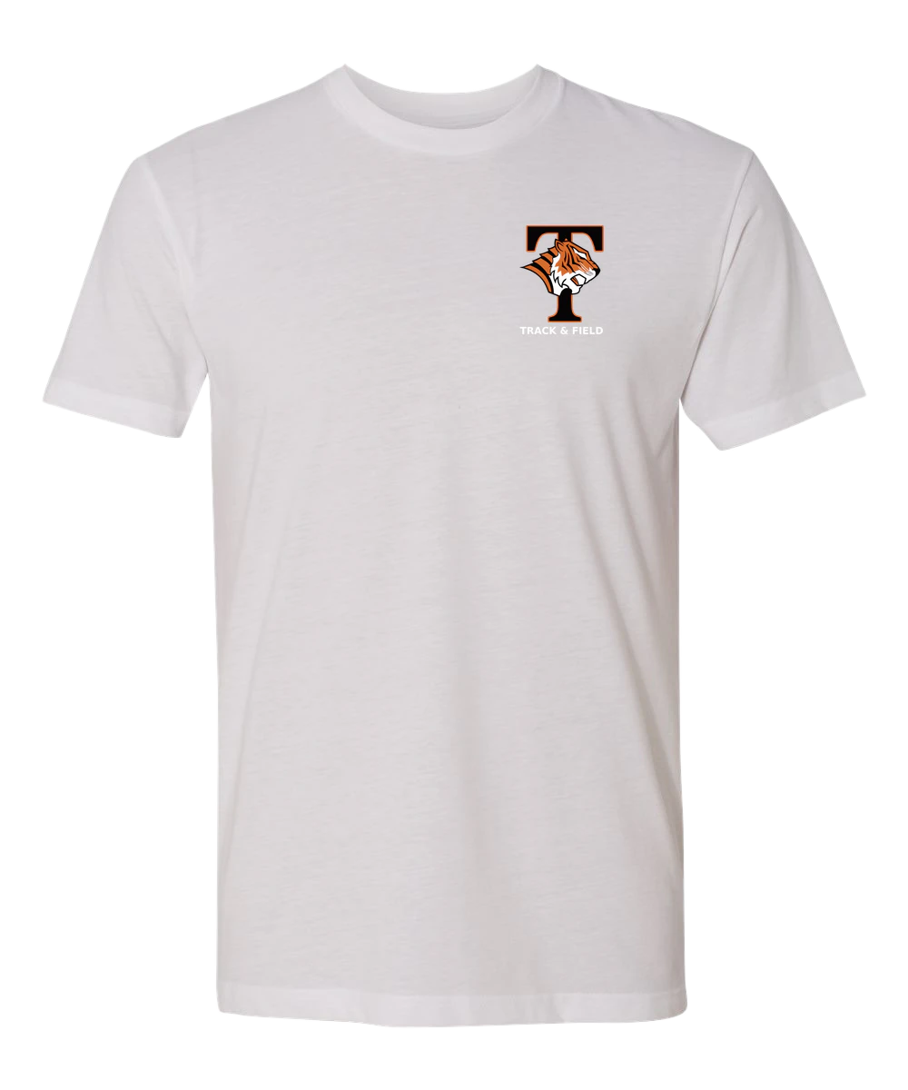St. Cloud Tech Track & Field - White T-Shirt - Left Chest