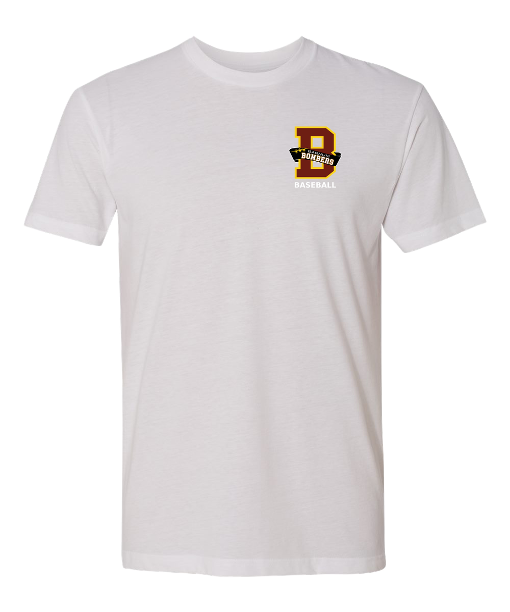 Barnum Baseball - White T-Shirt - Left Chest