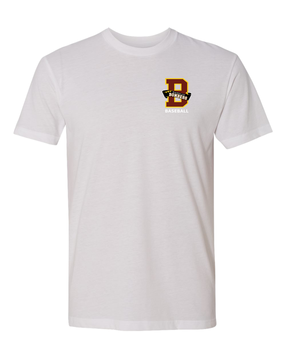 Barnum Baseball - White T-Shirt - Left Chest