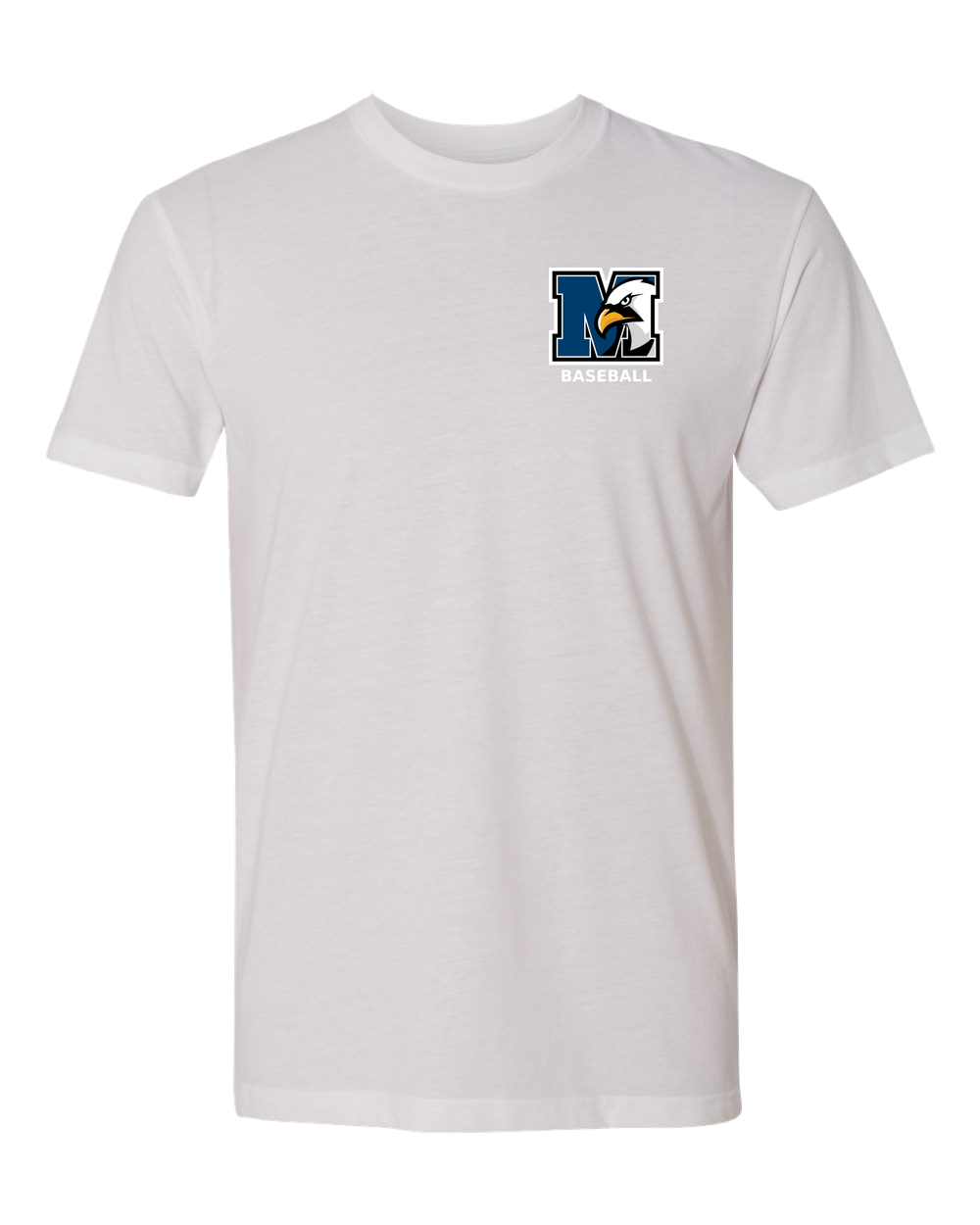 New York Mills Baseball - White T-Shirt - Left Chest