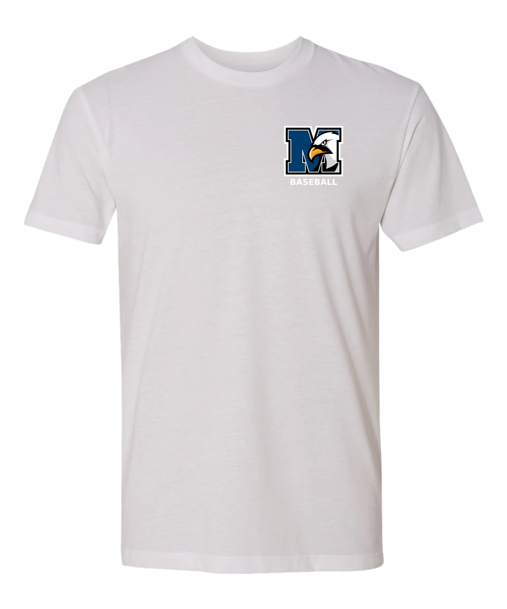 New York Mills Baseball - White T-Shirt - Left Chest