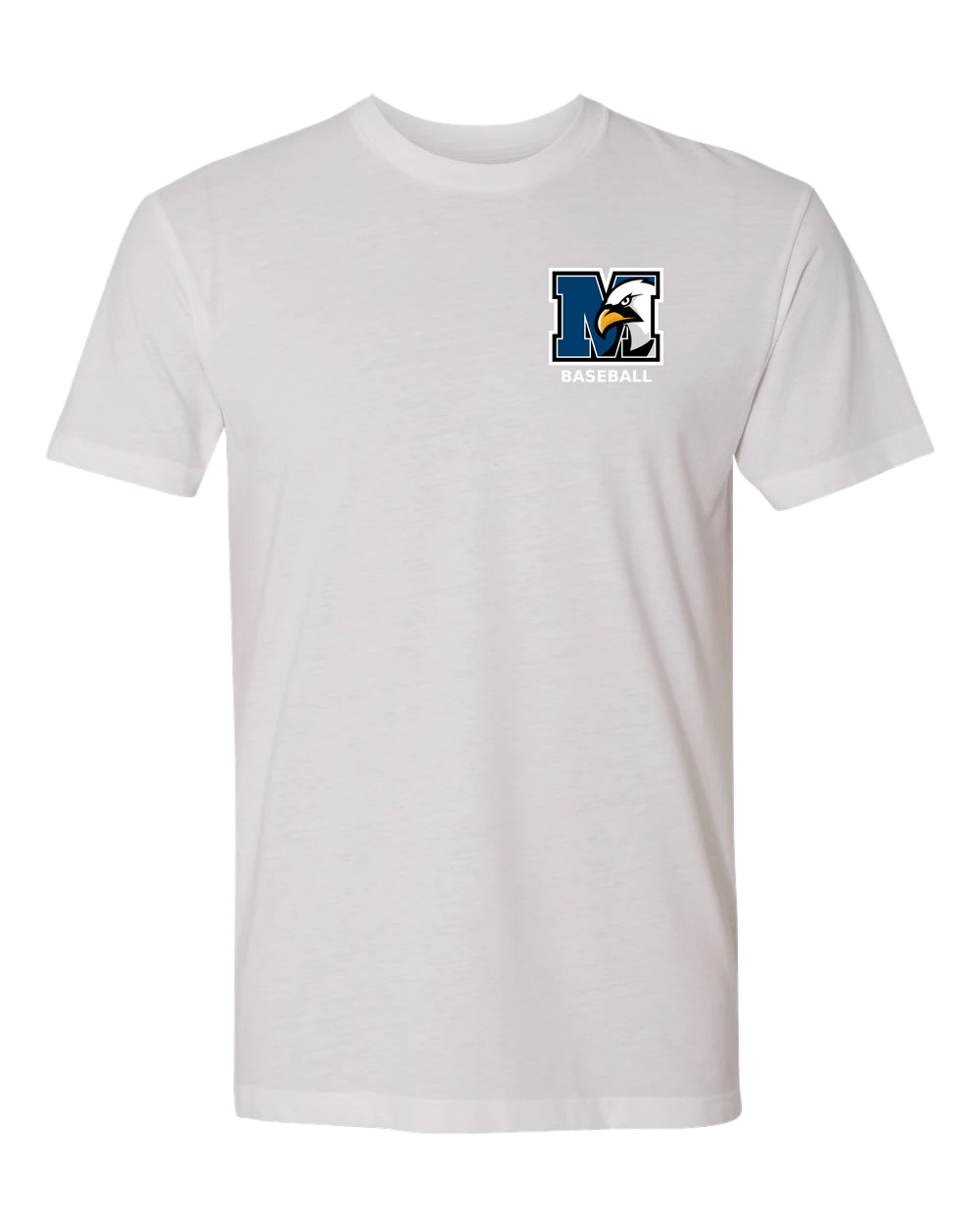 New York Mills Baseball - White T-Shirt - Left Chest