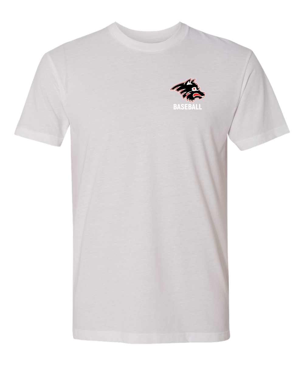 Milaca Baseball - White T-Shirt - Left Chest