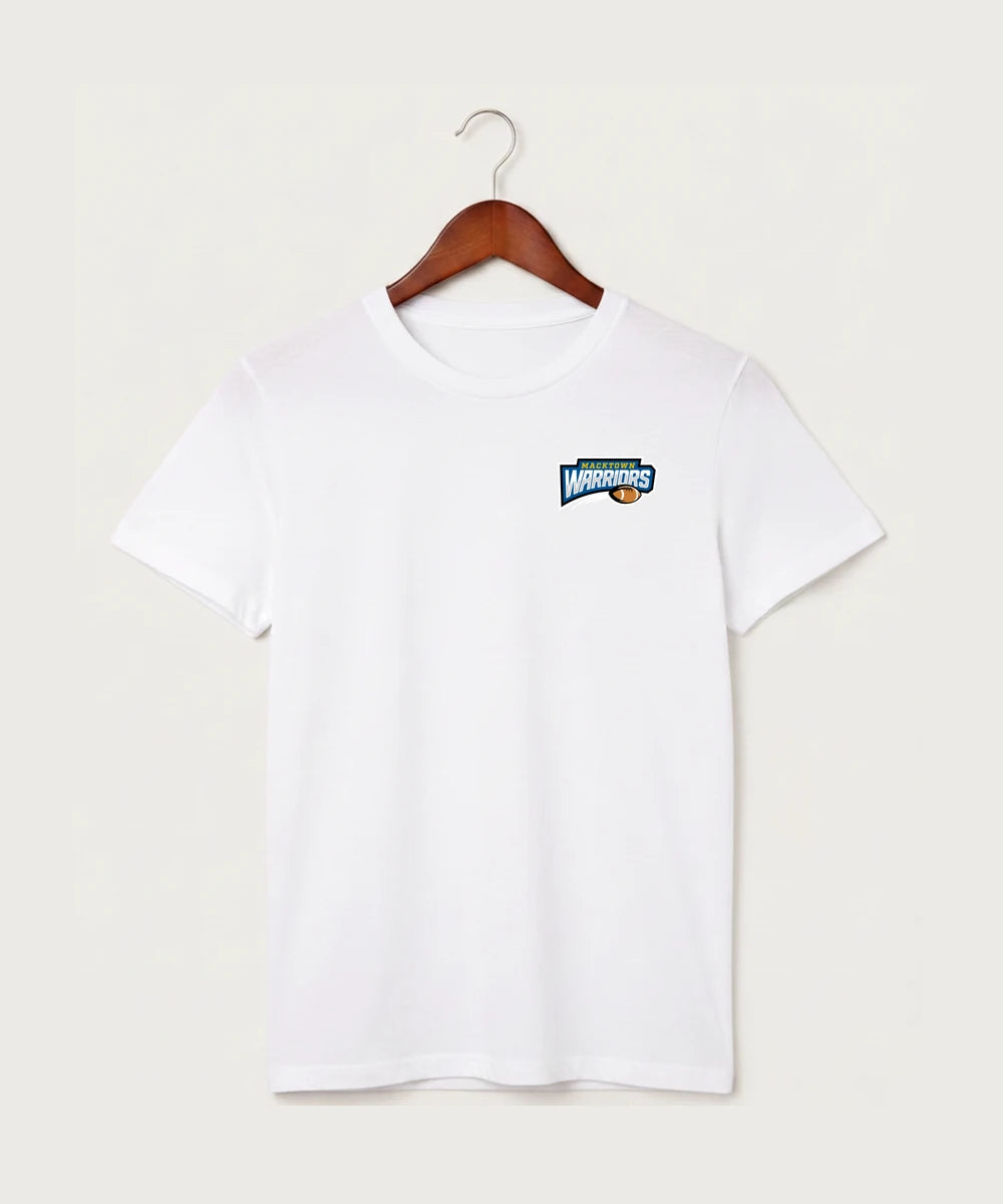 Macktown Warriors Football (Boys) - White T-Shirt - Left Chest